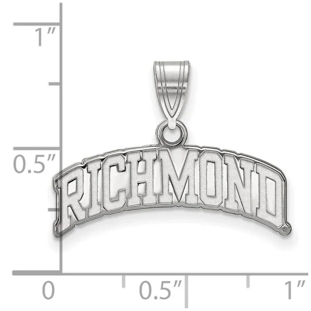 Sterling Silver University of Richmond Large Script Pendant